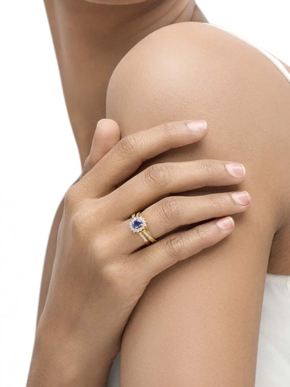 Two Stone Reversable Ring (Ruby and Blue Sapphire)