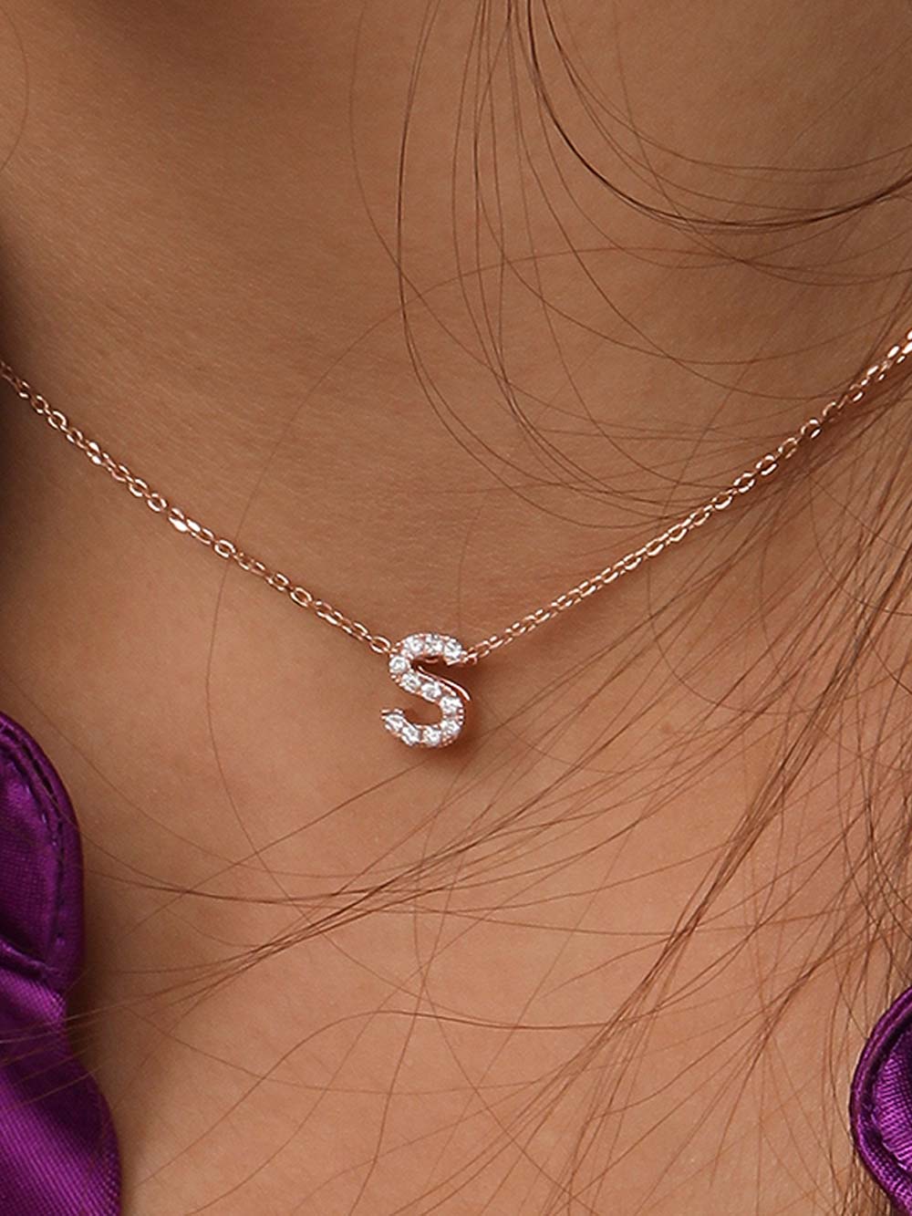 Initial Diamond Pendant in 14kt Gold (0.20cts)