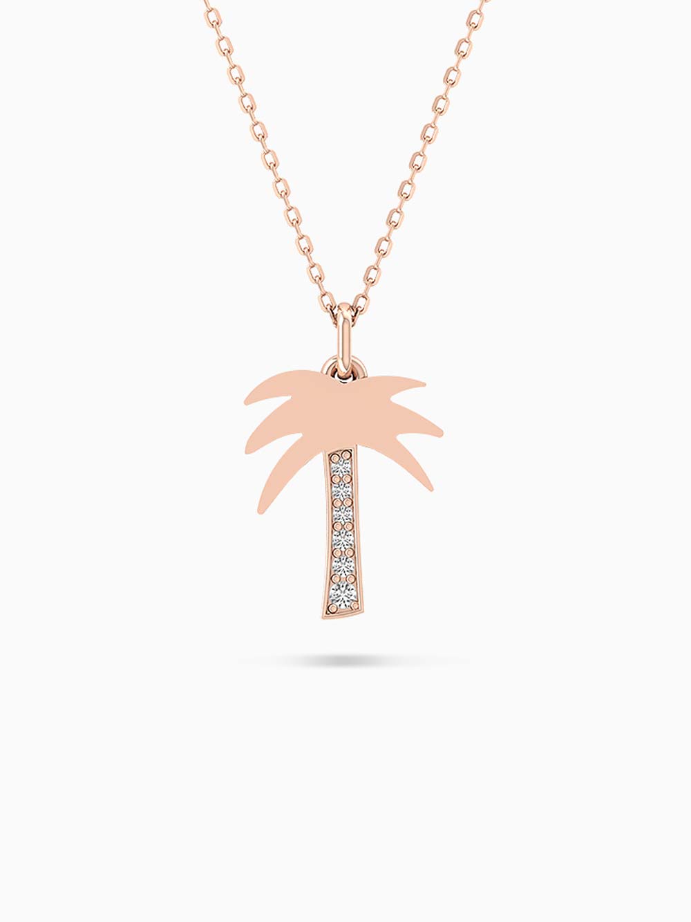Palm tree Pendant in 14kt Gold (0.08cts)