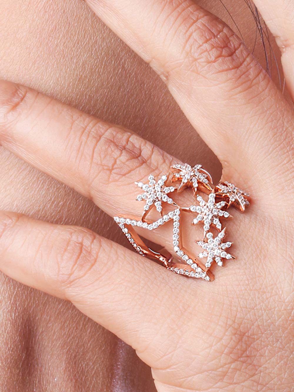 Star Cocktail Diamond Ring in 14kt Gold (0.75cts)