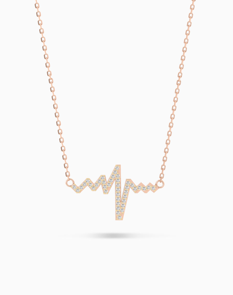 Heartbeat Diamond Necklace in 14kt Gold (0.24cts)