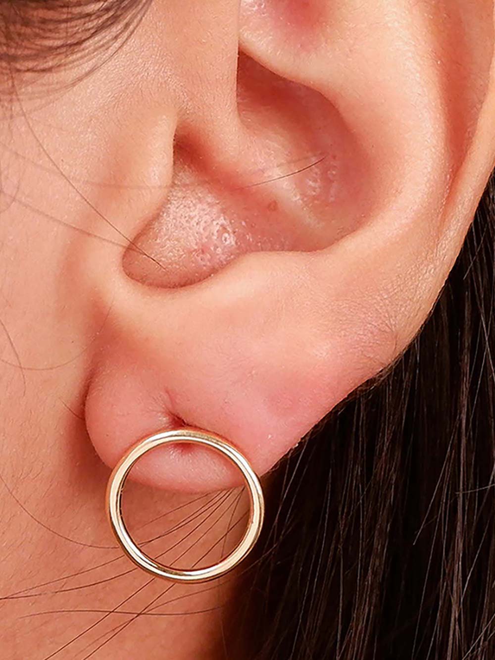 Classic Gold Round Earrings
