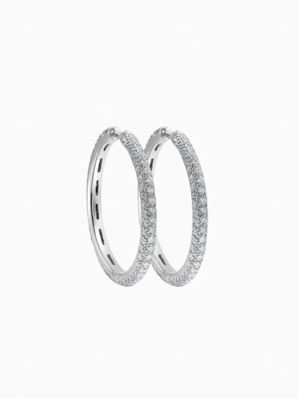 Diamond Hoops Earring