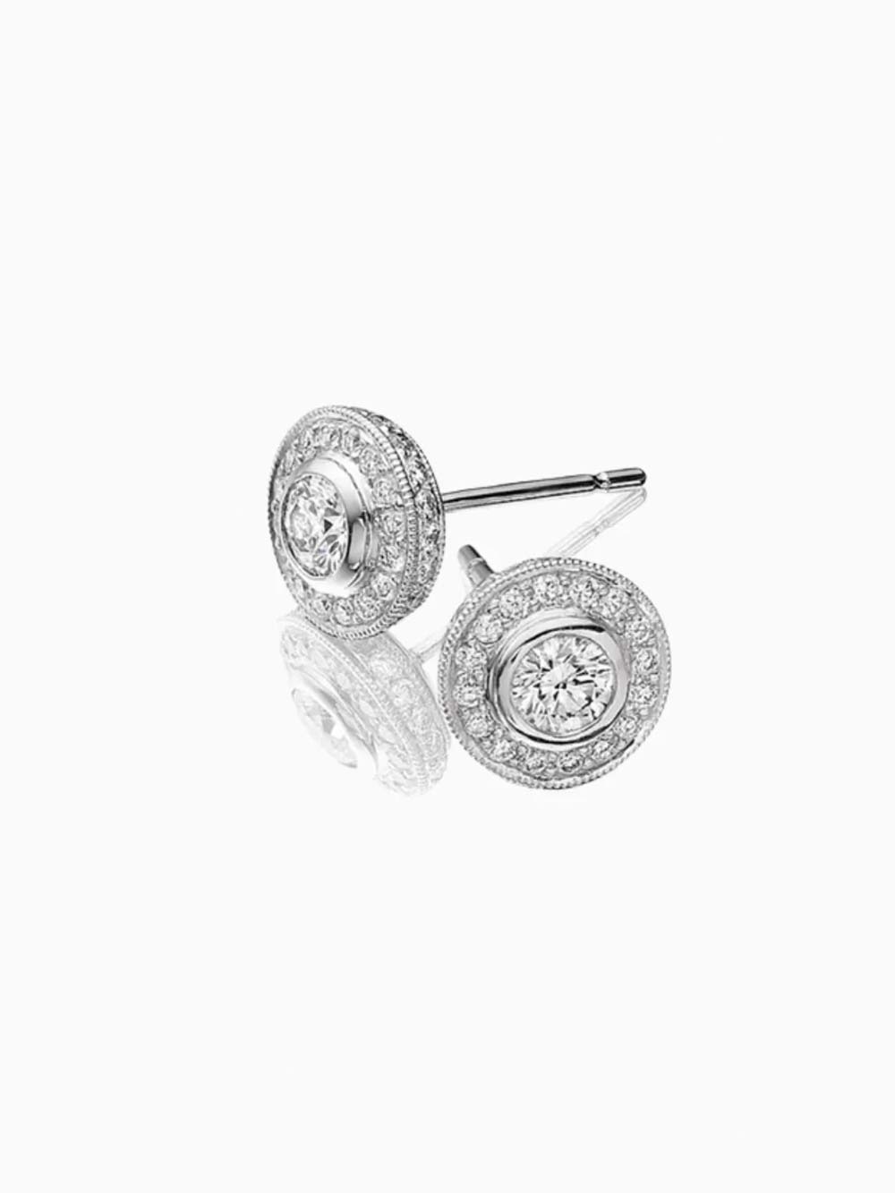 Solitaire Diamond Studs in 14kt Gold (1cts)