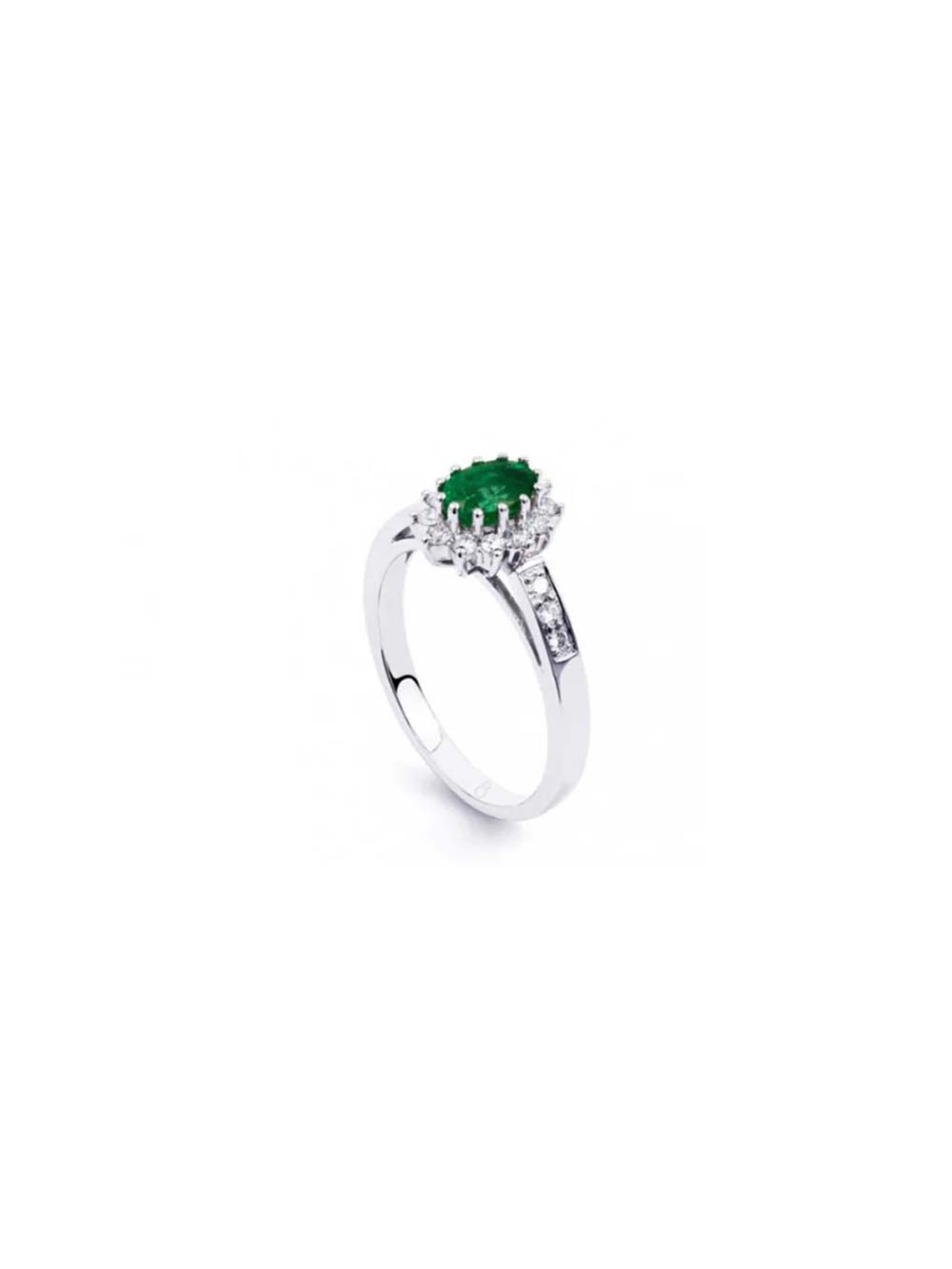 Emerald Halo Diamond Ring