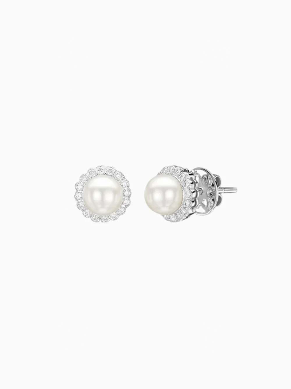 Diamond & Freshwater Pearl Classic Studs