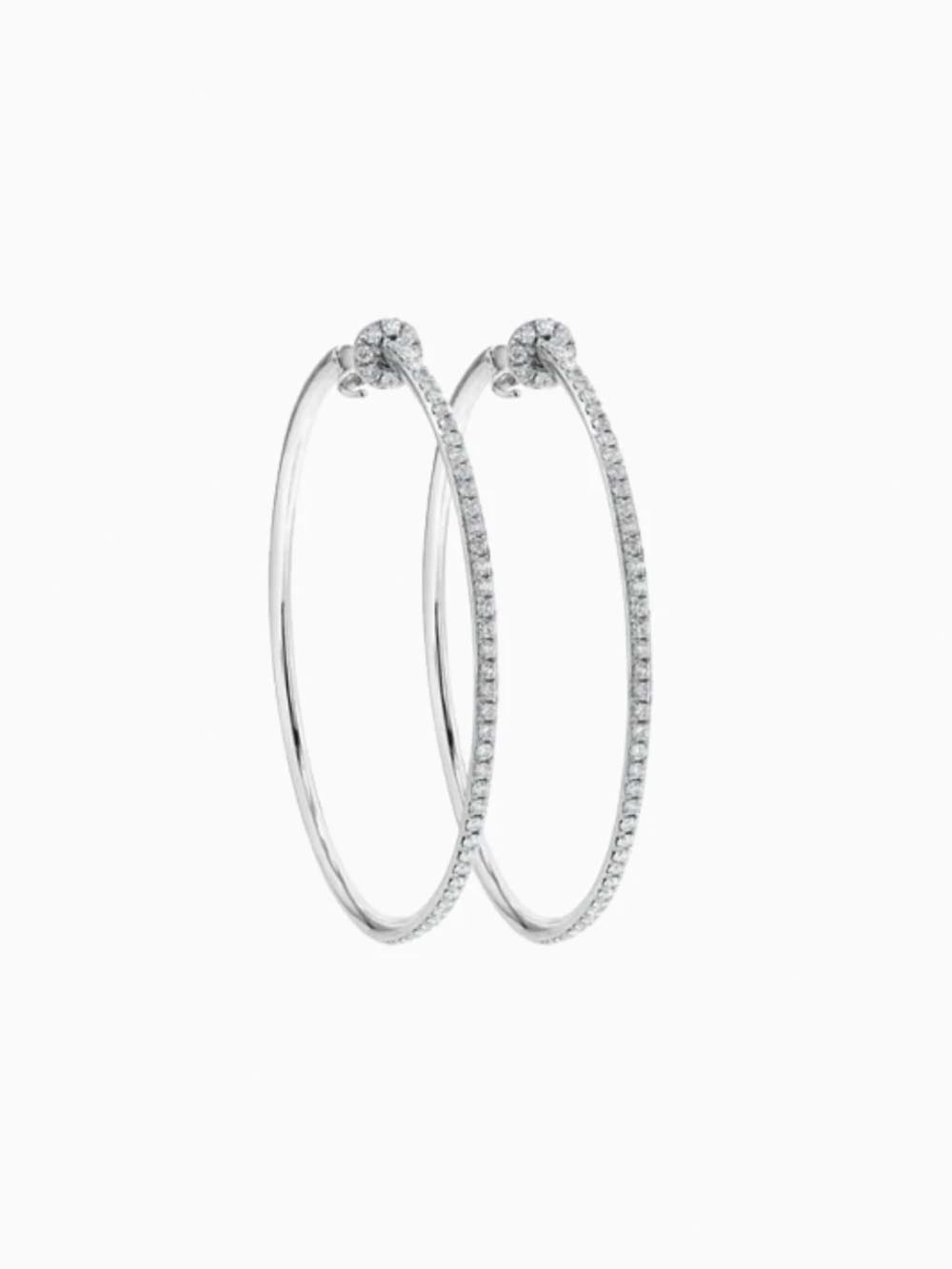 Classic Diamond hoops earring