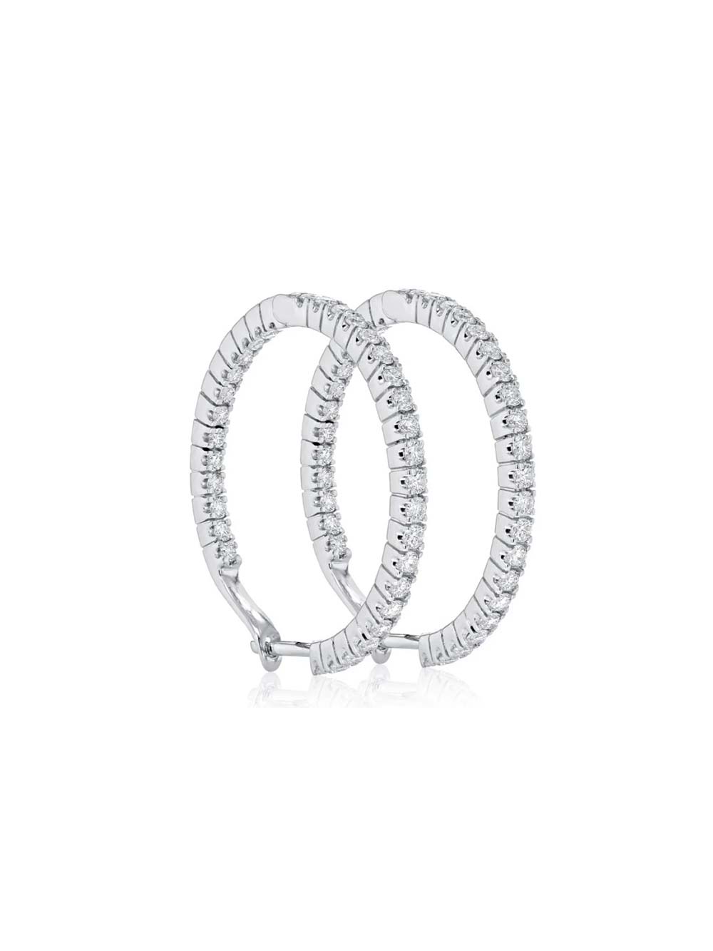 Diamond Inside-Out Hoops Earrings