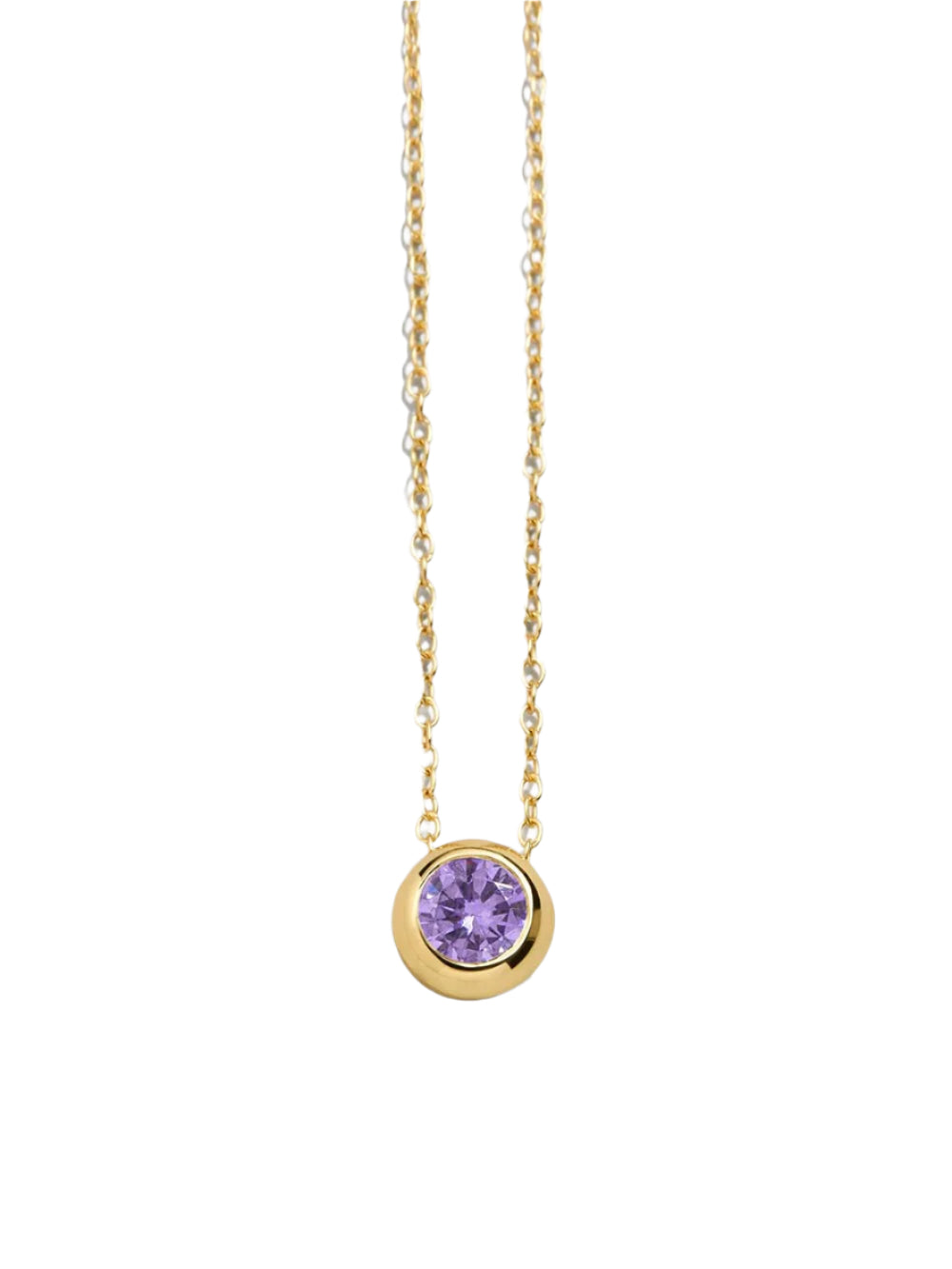 Semi Precious Round Necklace (Stone Customisable)