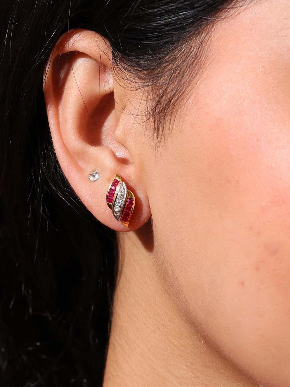 Ruby & Diamond Wave Elegance