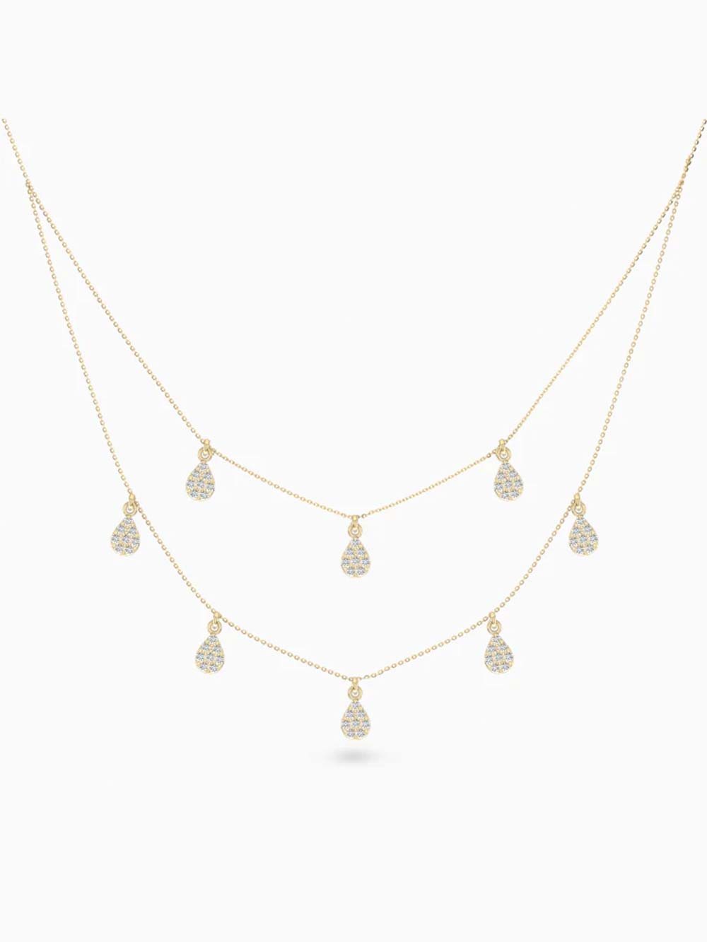 Double Layered Teardrop Necklace