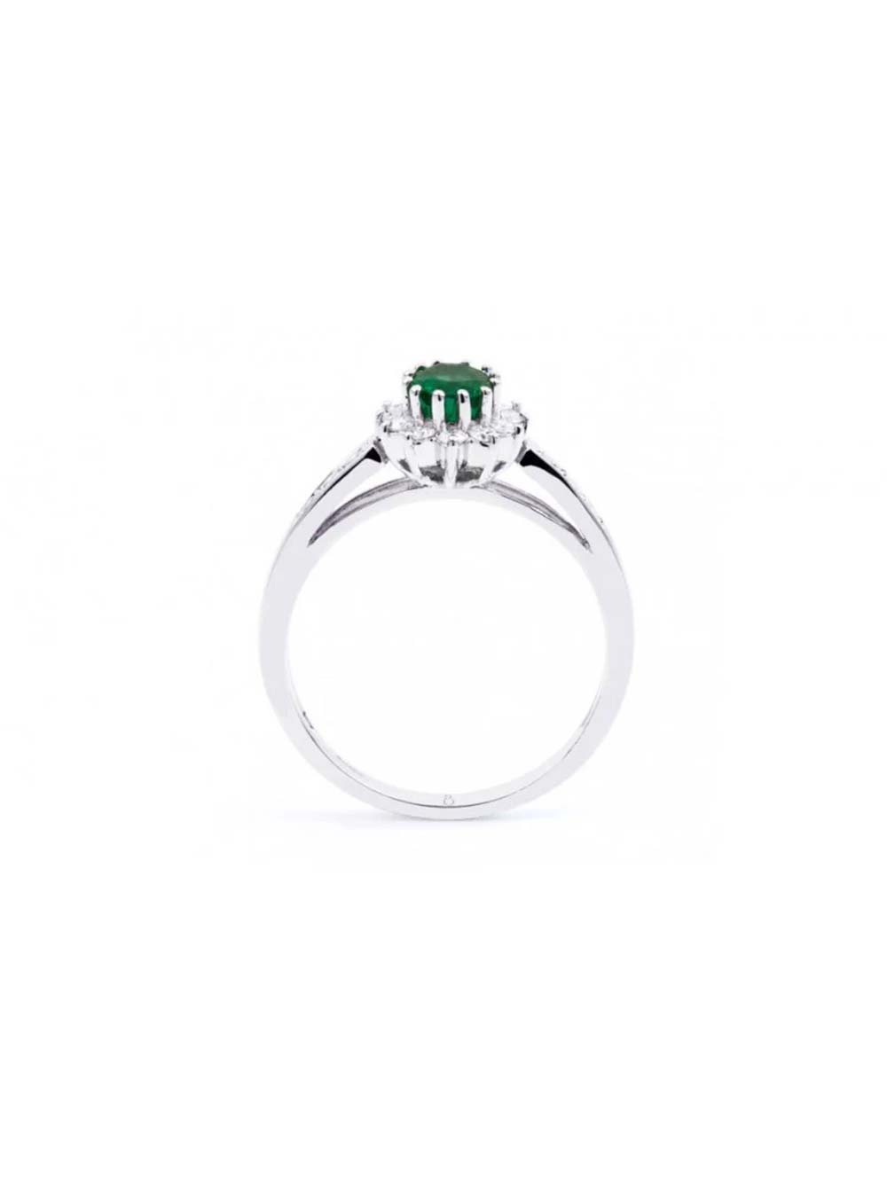 Emerald Halo Diamond Ring