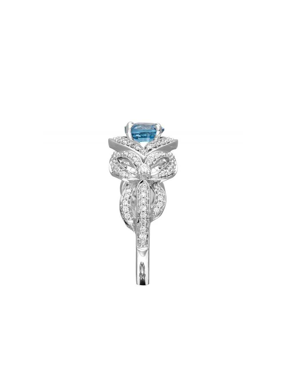 Floral Blue Sapphire Ring