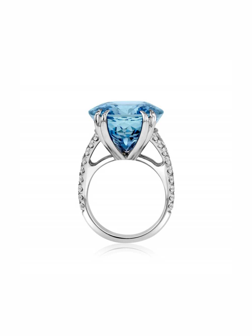 Aquamarine and Diamond Ring