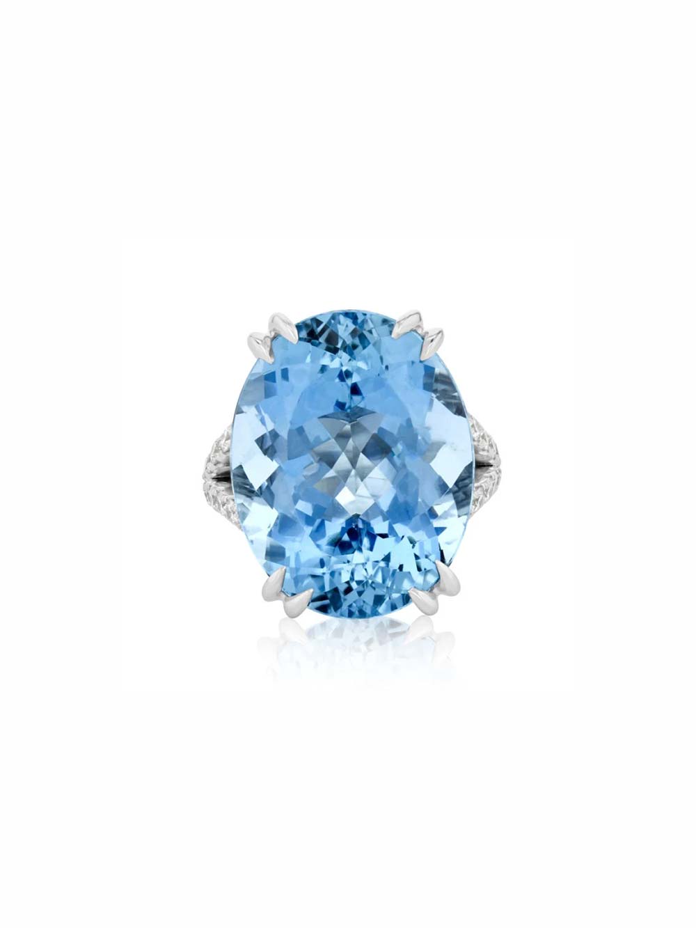Aquamarine and Diamond Ring