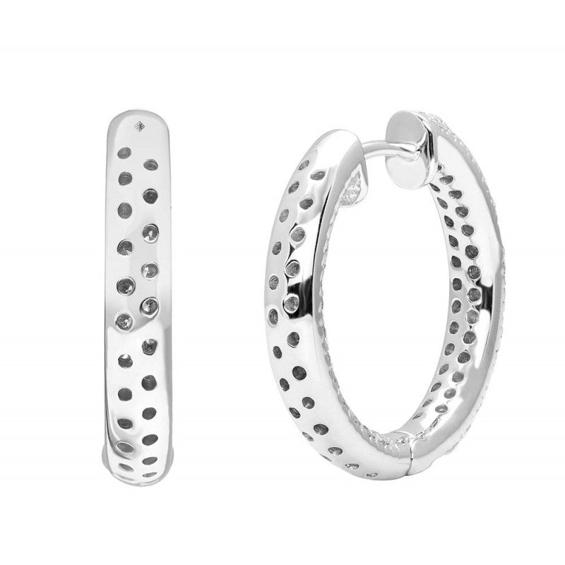 Diamond Pave Hoop Earring