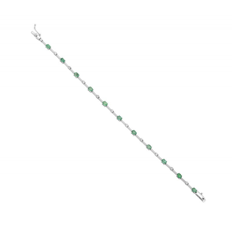 Emerald chain bracelet