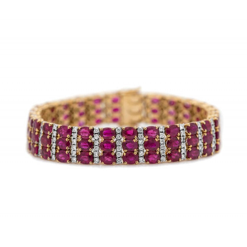 Ruby 3 line Bracelet