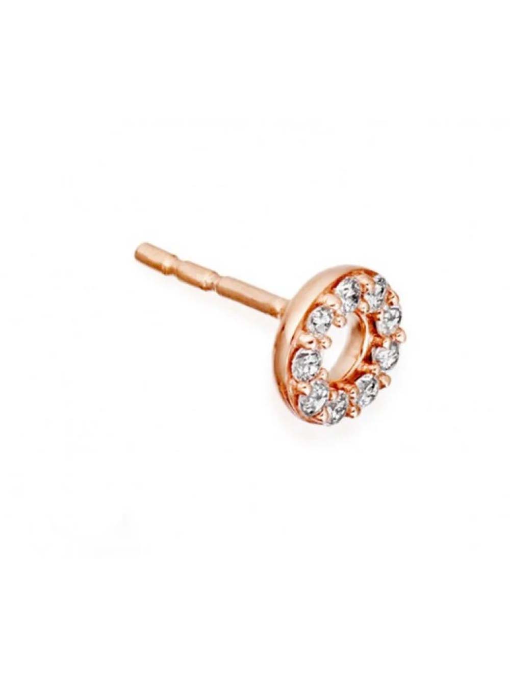 Hollow Circle Diamond Stud in 14kt Gold (0.25cts)