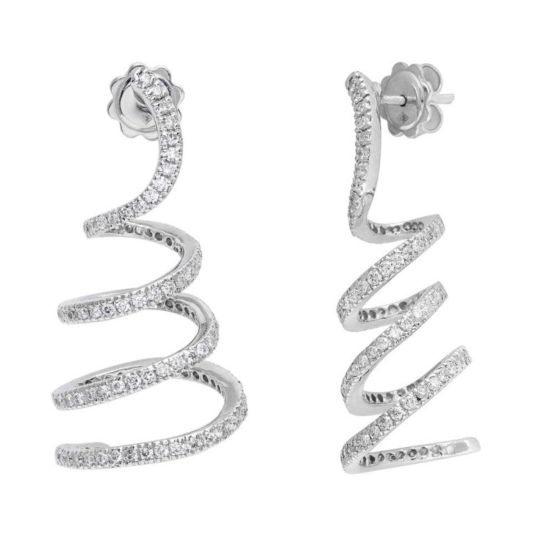 Spiral Diamond Earrings