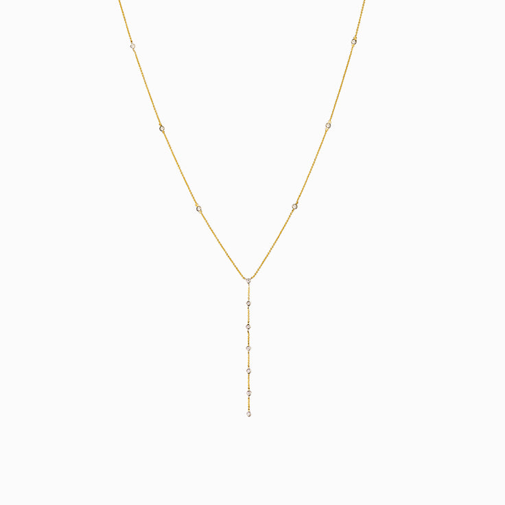 Diamond Lariat Chain made in Gold