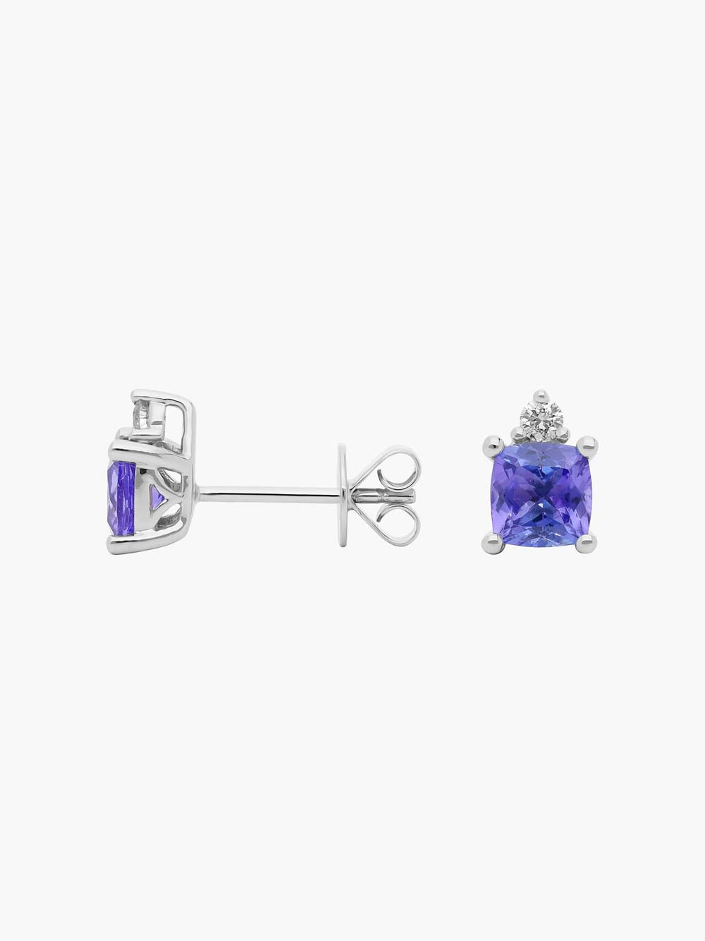 Tanzanite & Diamond Studs (Stone Customisable)