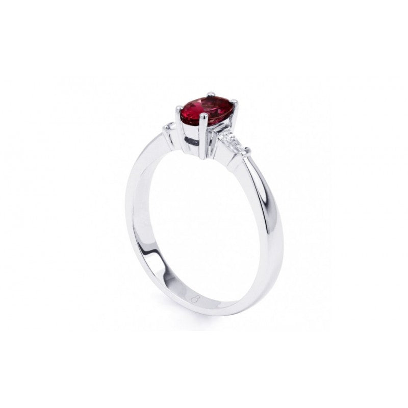 Oval Shaped Ruby Ring