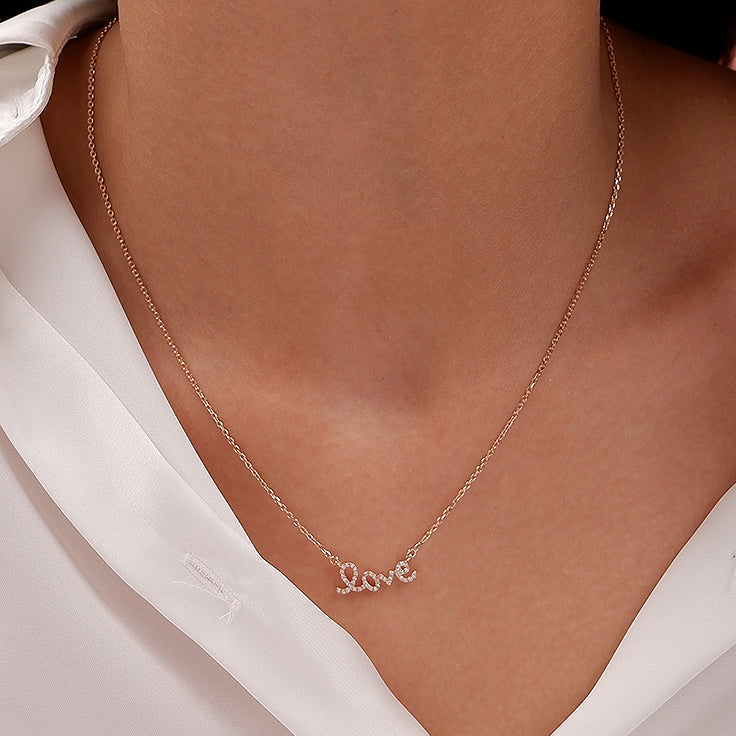 Love diamond necklace