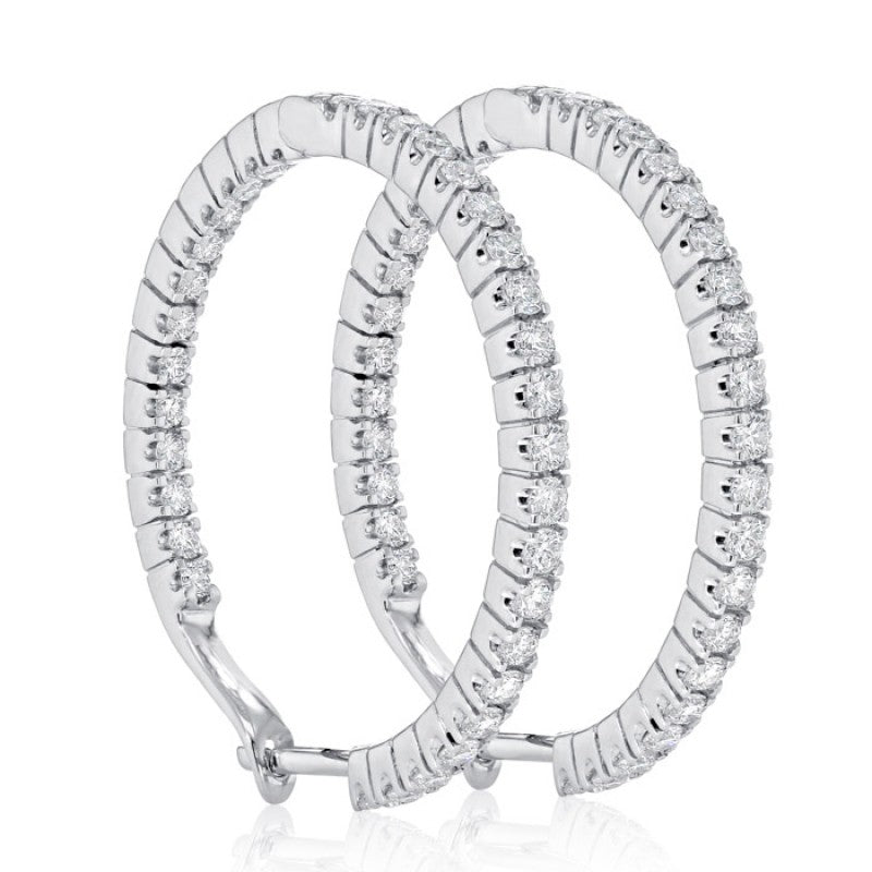 Diamond Inside-Out Hoop Earrings