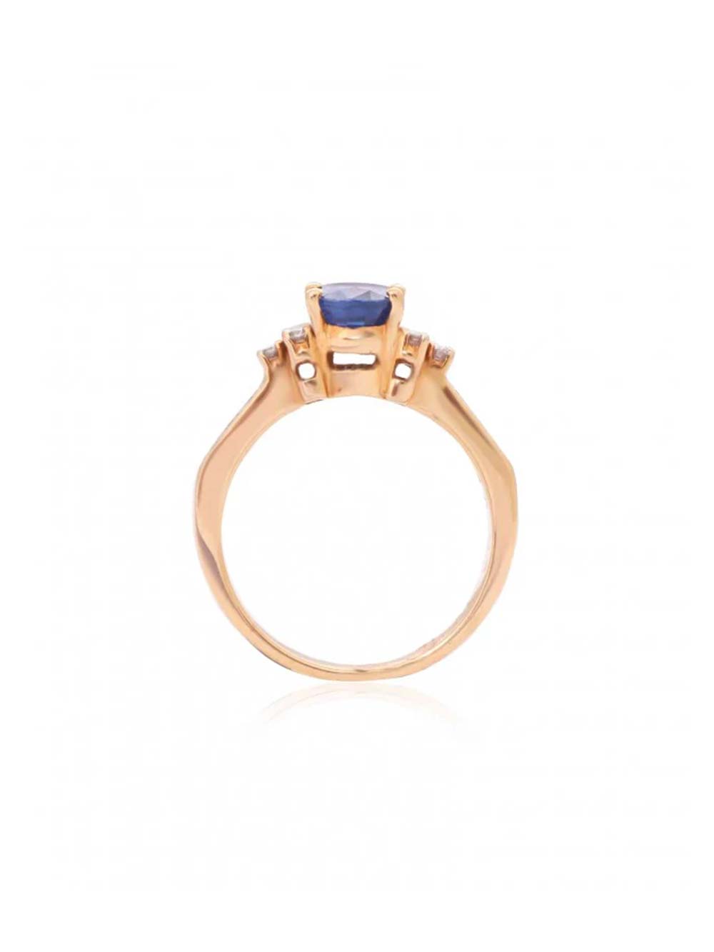 Oval Blue Sapphire and Diamond Ring