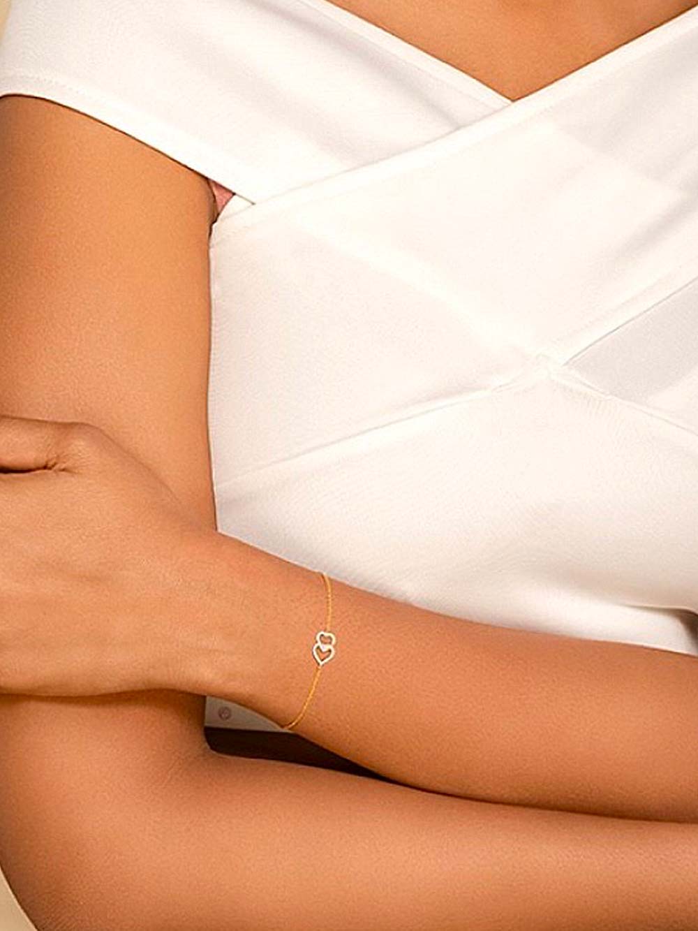 Double heart Diamond Bracelet
