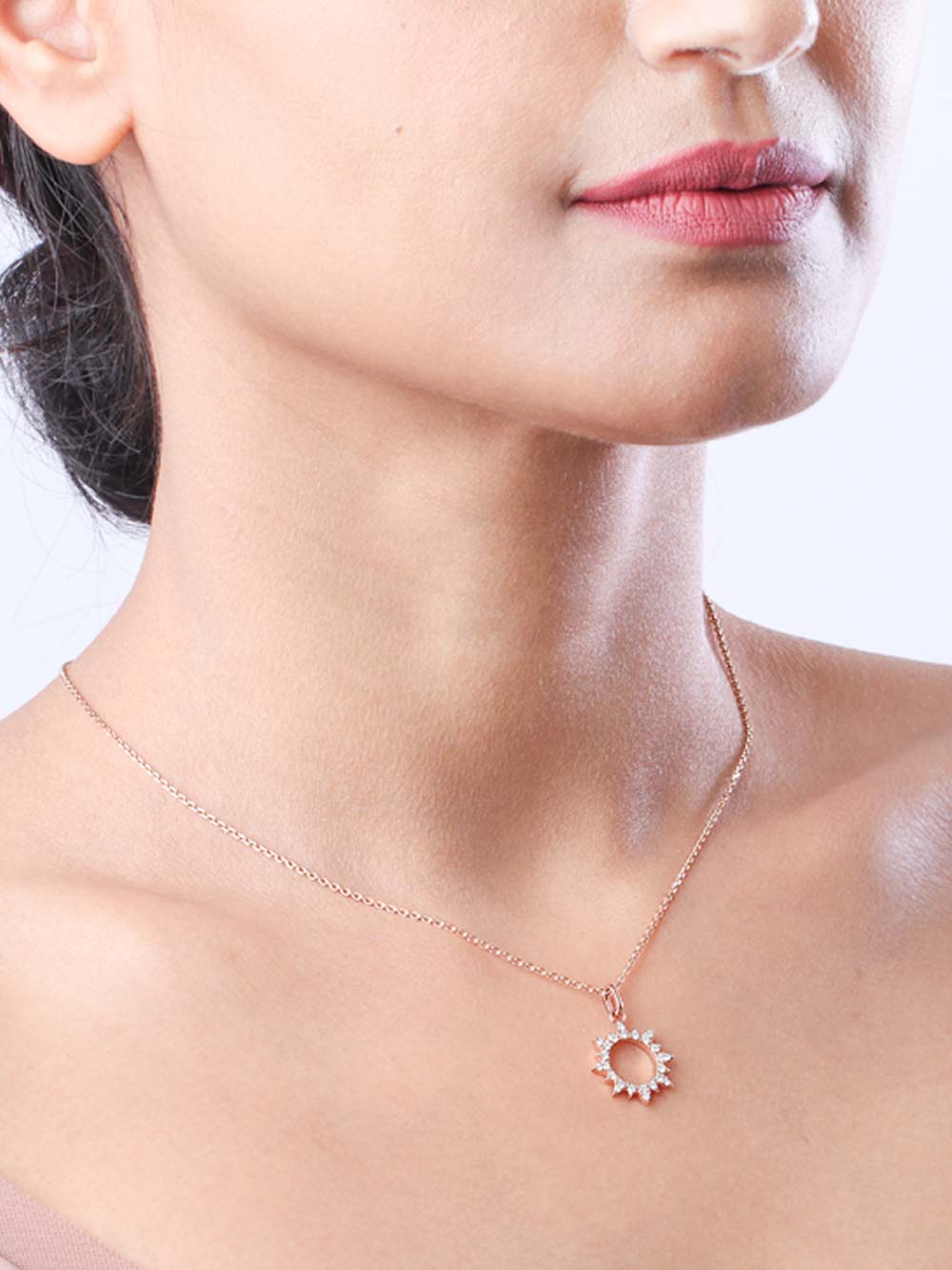 Sun Diamond Pendant in 14kt Gold (0.22cts)