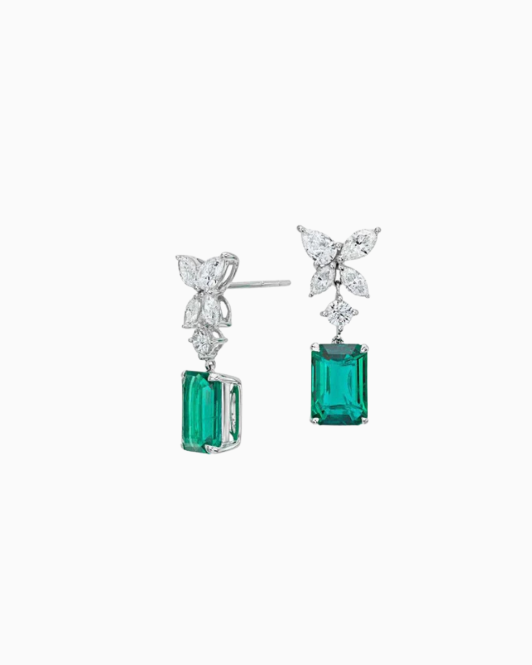 Diamond and Emerald Earring