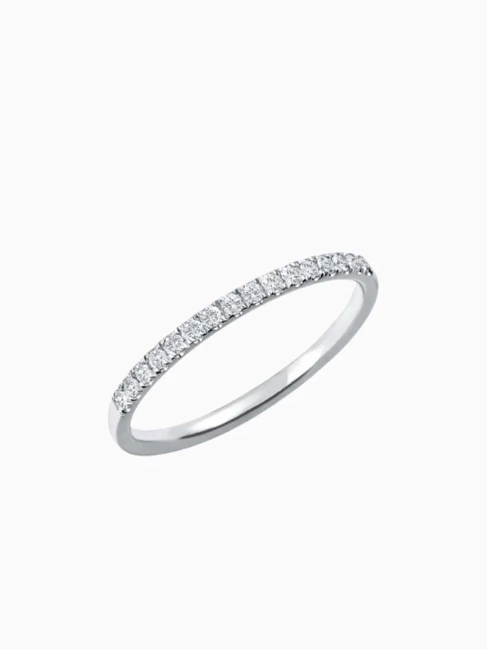 Sleek Pave Diamond Engagement Band