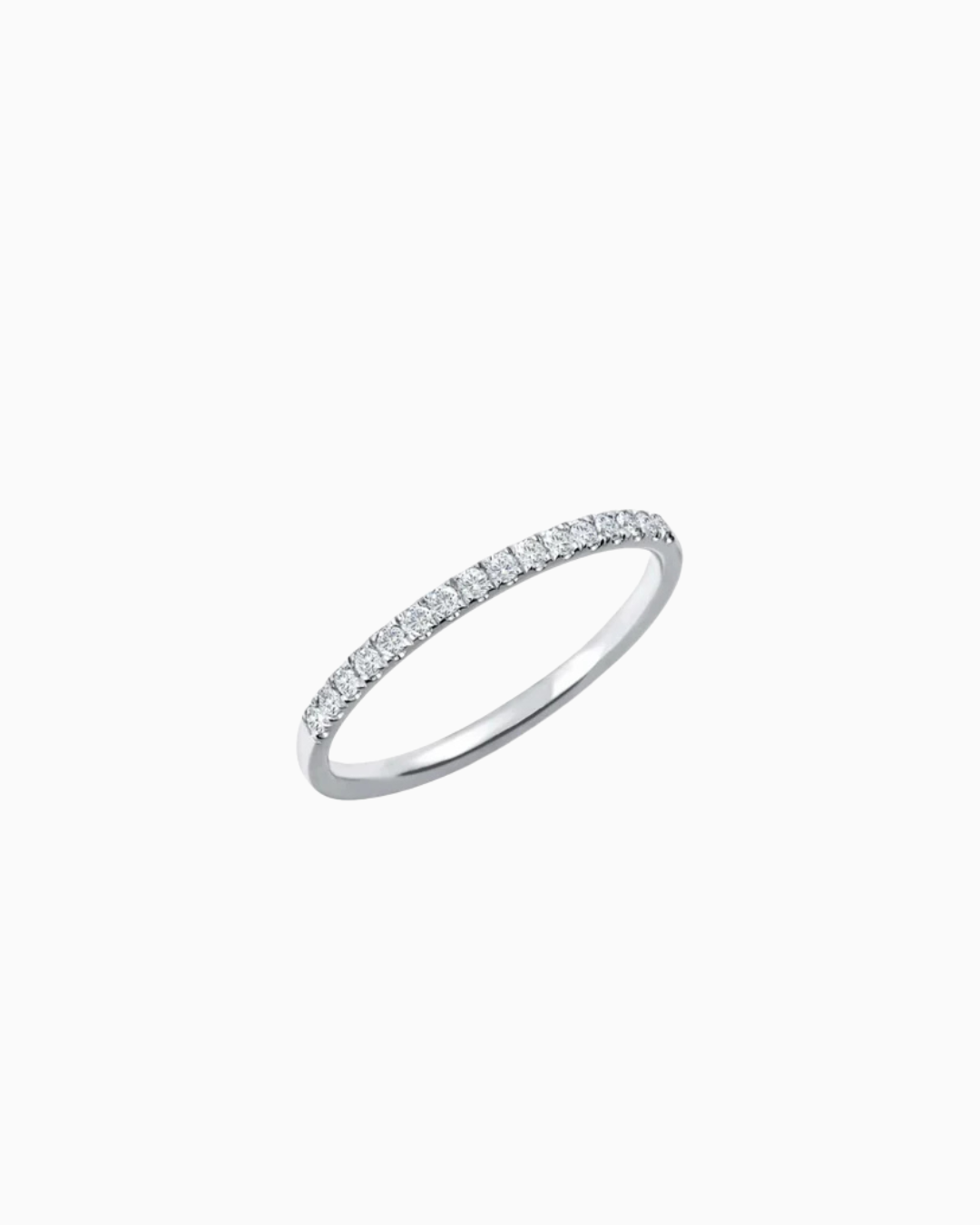 Sleek Pave Diamond Engagement Band