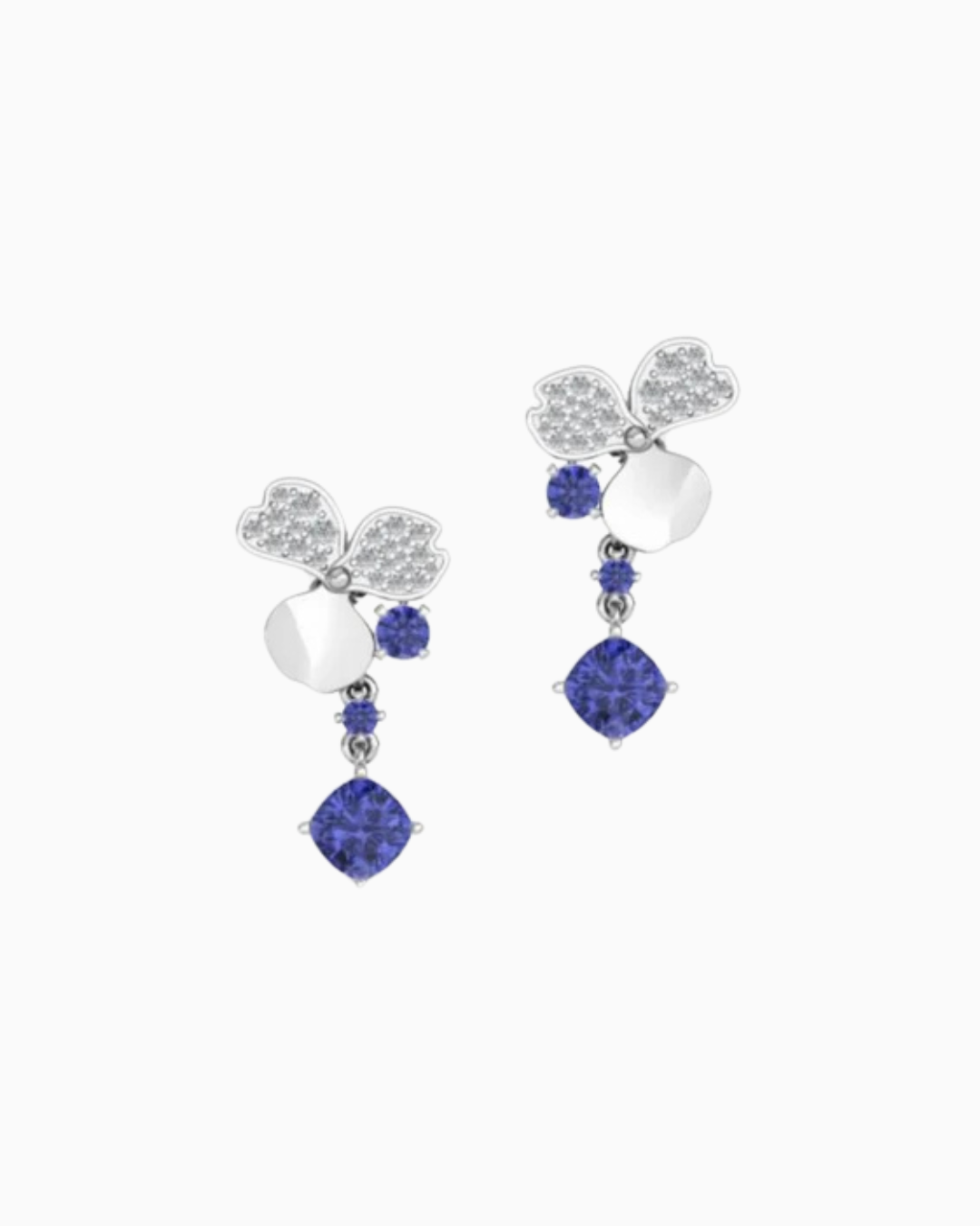 Blue Sapphire and Diamond Earring