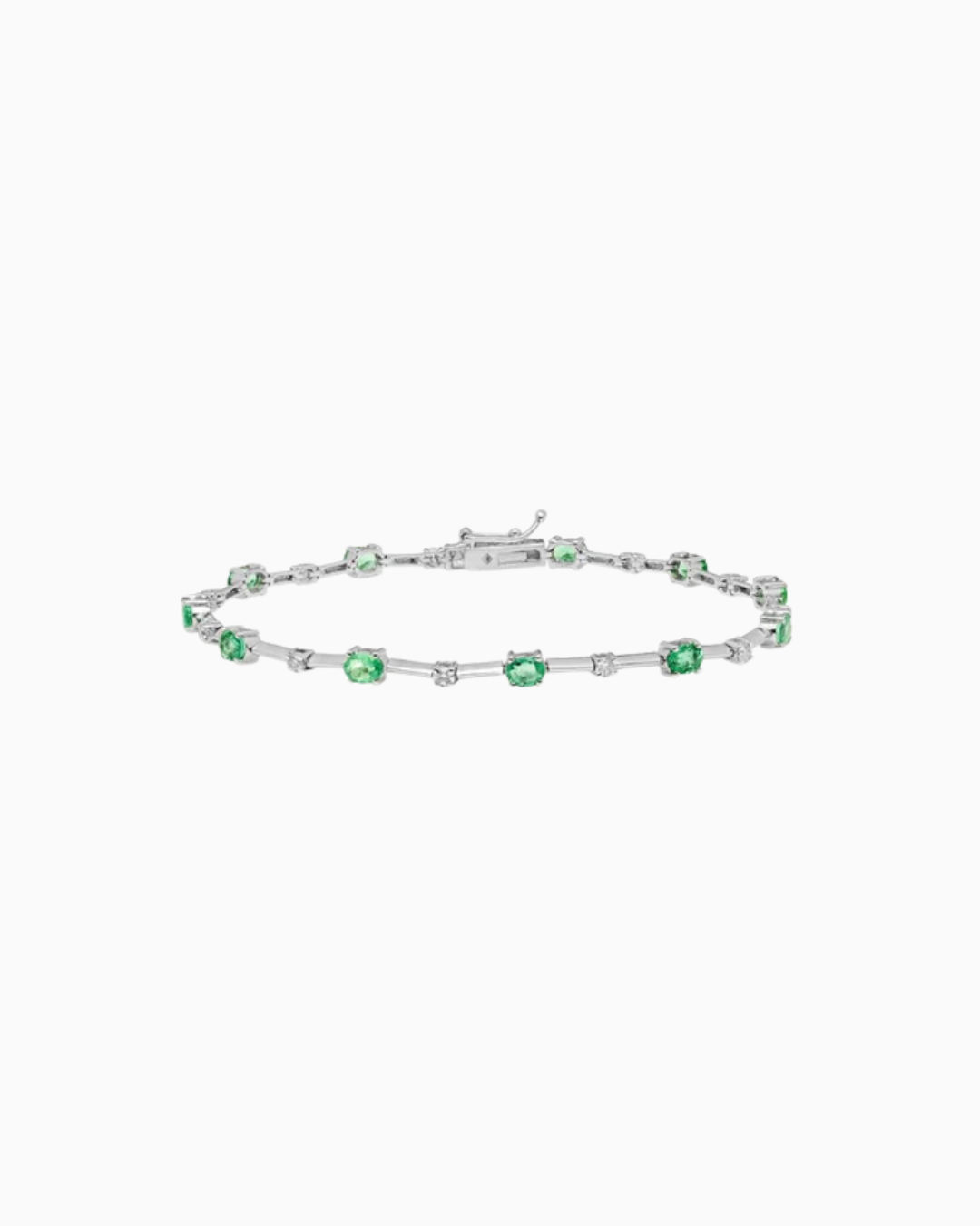 Emerald chain bracelet