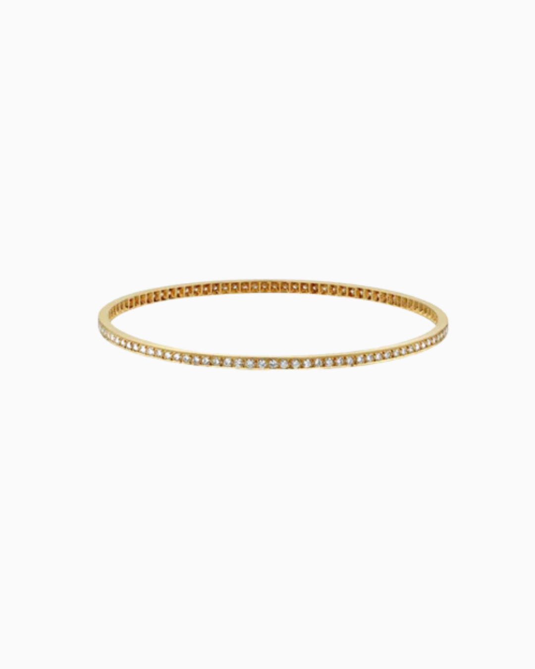 Single Line Round Diamond Bangle