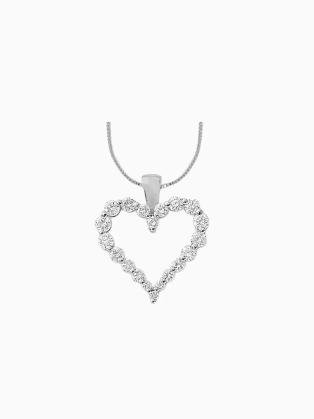 Heart Diamond Pendant in 14kt Gold