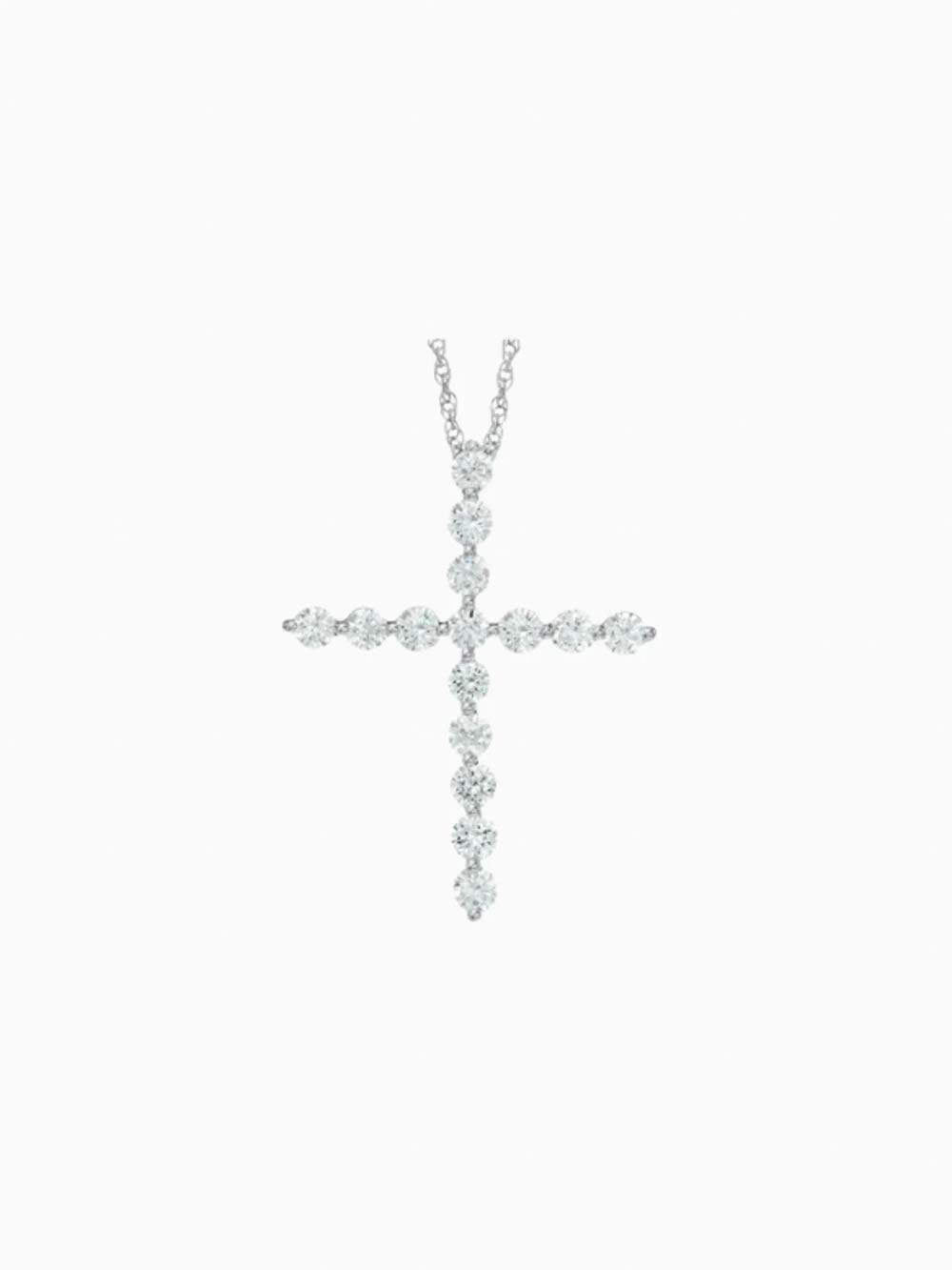 Diamond Cross Pendant in 14kt Gold