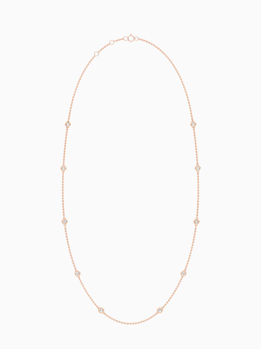 Diamond Station Necklace in 14kt Gold (0.30cts)