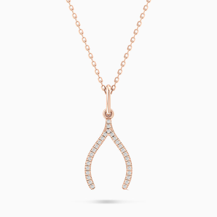 Wishbone Diamond Pendant