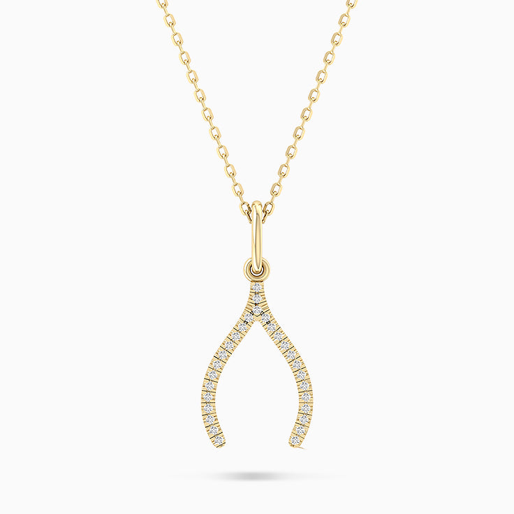 Wishbone Diamond Pendant