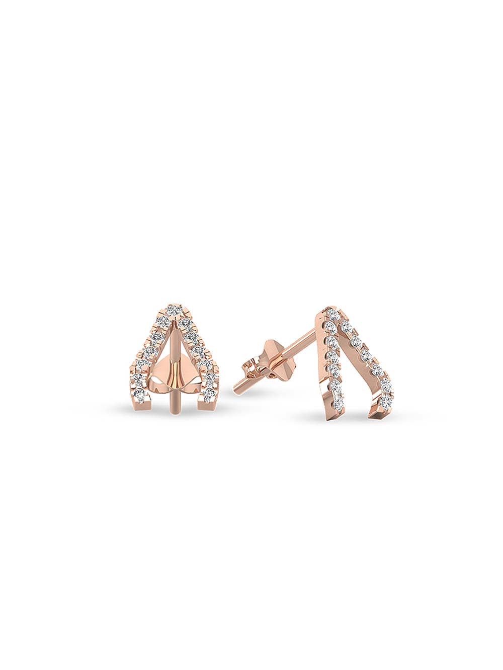 Wishbone Diamond Earrings in 14kt Gold (0.25cts)