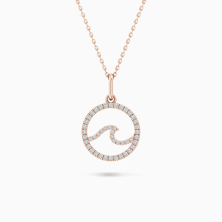 Wave Diamond Pendant