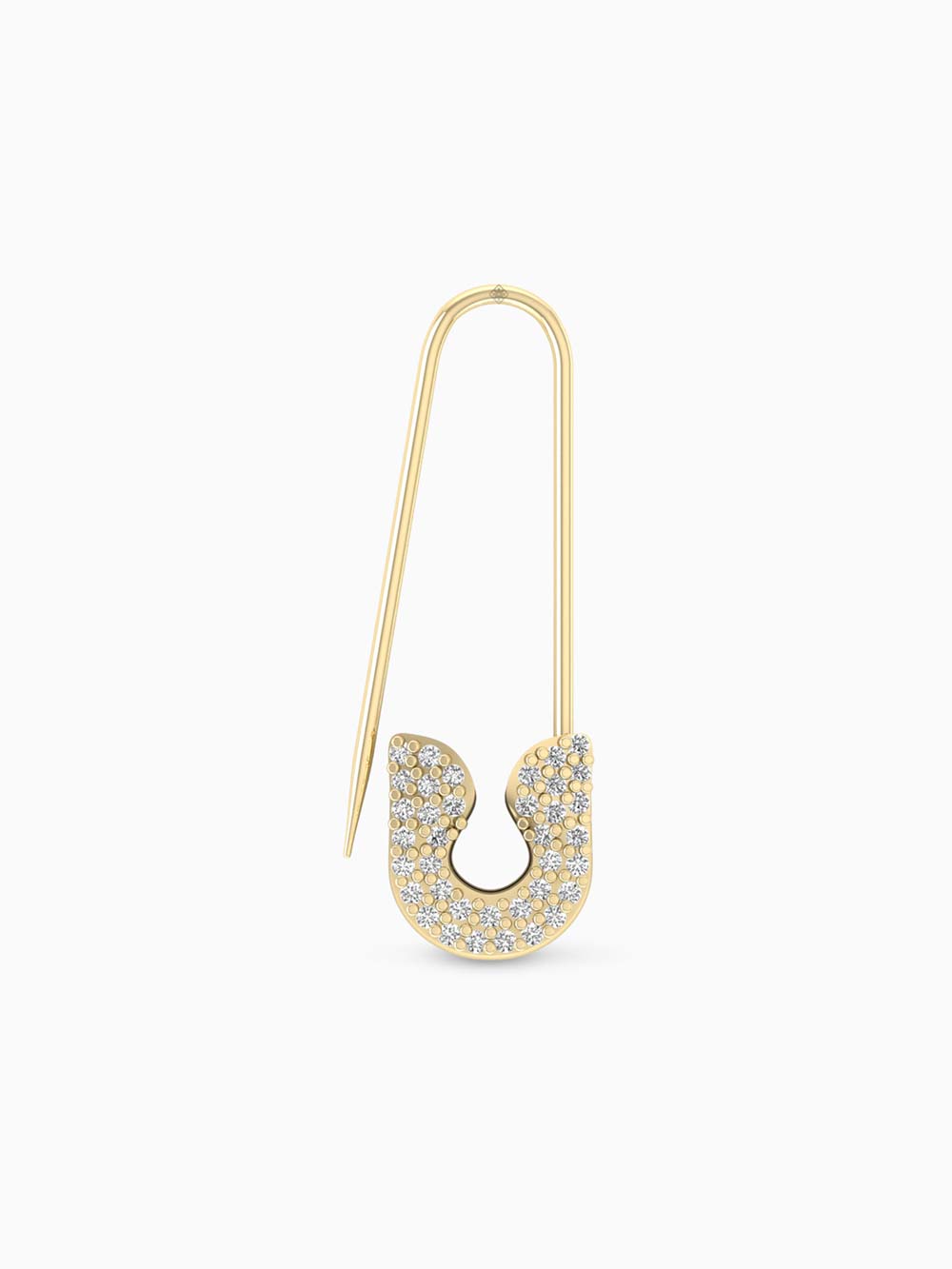 Diamonds Pin Earrings Made in Gold 14kt Gold (0.25cts)