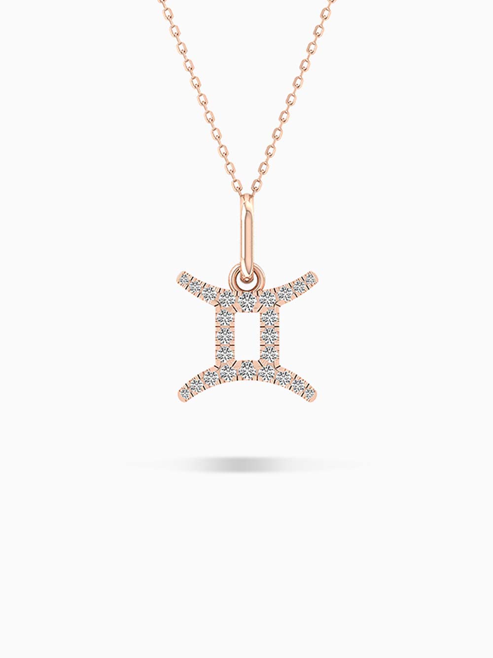 Gemini Zodiac Diamond Pendant