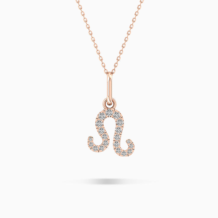 Leo Zodiac Diamond Pendant