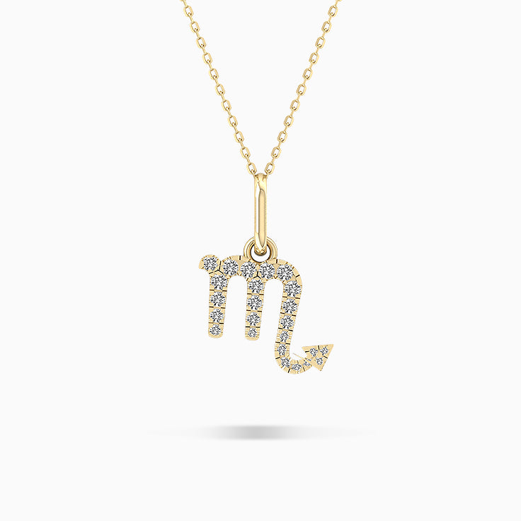 Scorpio Zodiac Gold Pendant