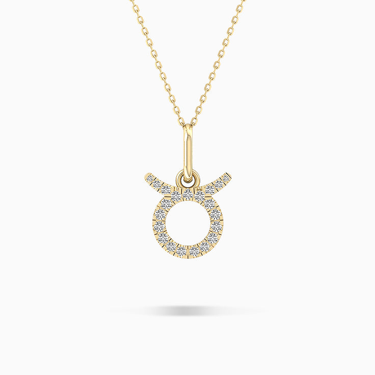 Taurus Zodiac Gold Pendant